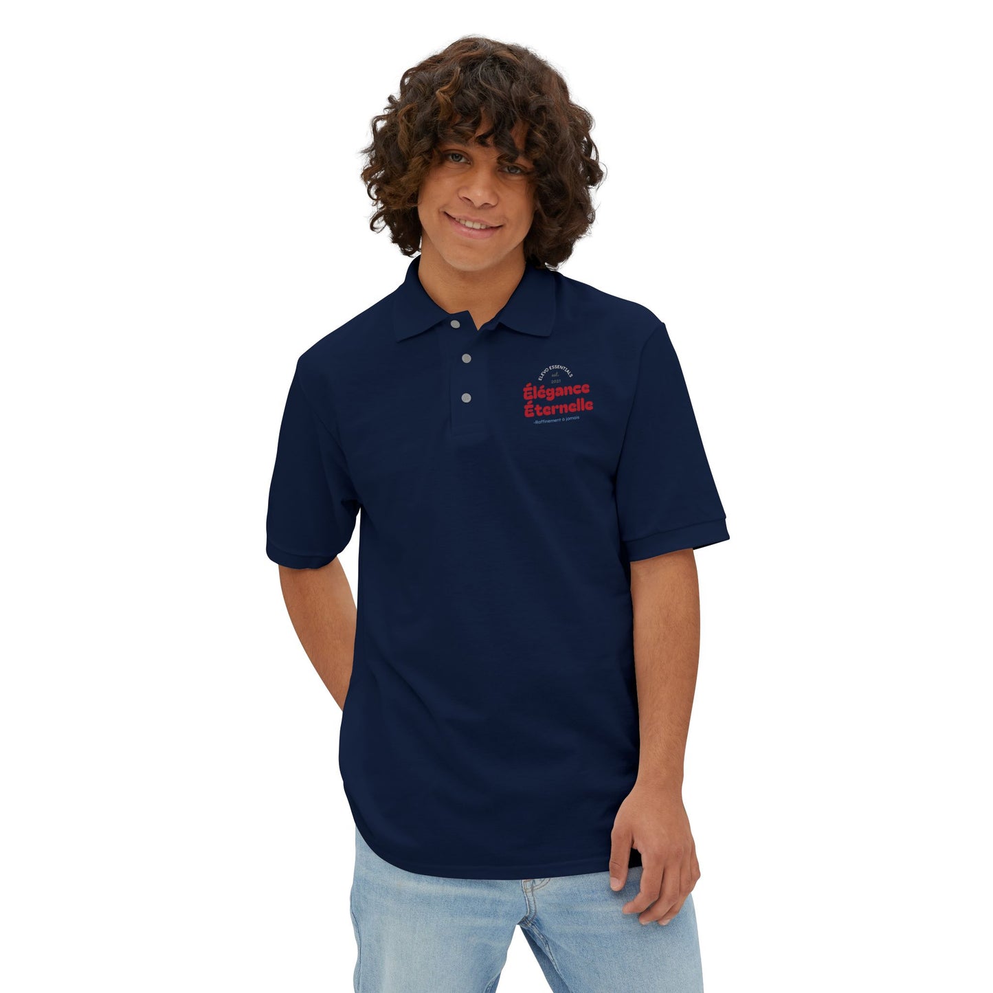 Elevo essentials Men's Polo Shirt-navy blue